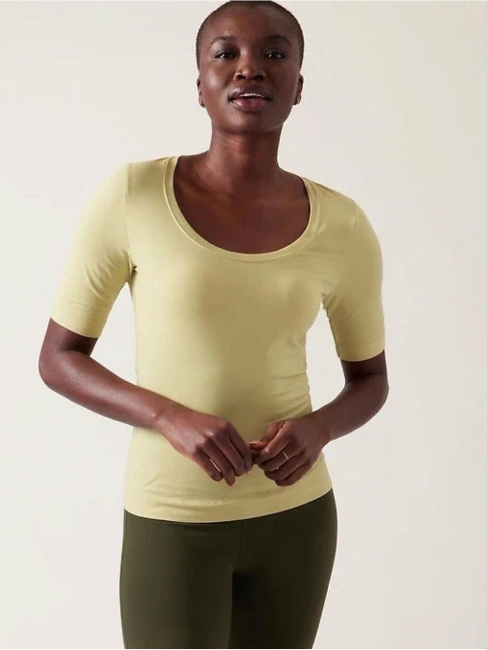 Athleta Short Sleeve Scoop Neck Tee XL 0036
